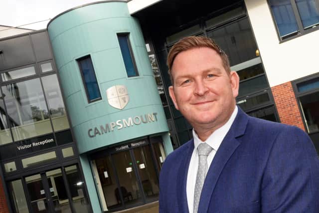 Adam Dale, chief executive of Leger Education Trust, outside Campsmount Academy. Picture: Marie Caley NDFP Anti-Bullying MC 4