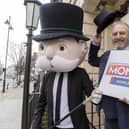 Launch of the Doncaster Edition of Monopoly. Mr Monopoly and Clr Bill Mordue. Picture Scott Merrylees