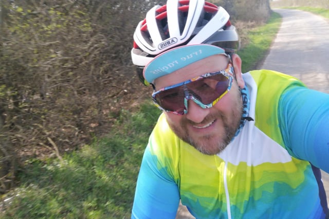 Kieran James will be cycling over 200 miles.
