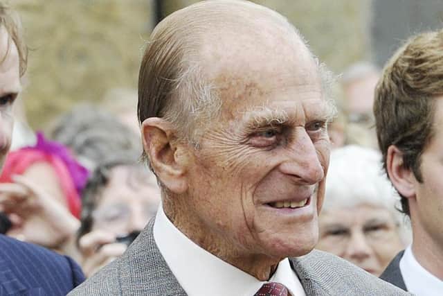HRH Prince Philip with the Duke of Northumberland and George, Earl Percy, in Alnwick in June 2011. Picture by Jane Coltman 