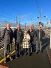 Dame Rosie met with Steve Hughes, Regional Programme Director and Seb Smith, Route Engineer, for Network Rail, as well as Victor Thorpe, Operations Manager and Jason Dunscombe, Signalling Manager at Central Rail Systems Alliance (CRSA) and Ed Turner, Communications Manager at London North Eastern Railway (LNER).