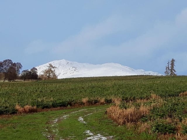 The snow-covered peak of Ben Vrackie, near Pitlochry, is the subject of this photo by Rene Brunnekreef.