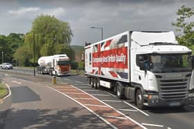 Traffic through Hickleton.