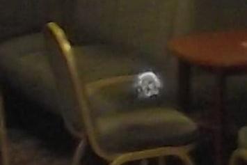 A spirit face of a man caught by paranormal investigator Dean Buckley
