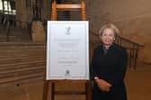 Dame Rosie with the signed Armed Forces Covenant. Credit: ©UK Parliament/Jessica Taylor