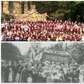 Pupils recreated a Coronation photo, 120 years apart.