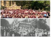 Pupils recreated a Coronation photo, 120 years apart.