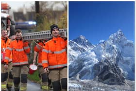 Fire crews will be attempting to climb the height of Mount Everest using a 13.5 ladder.