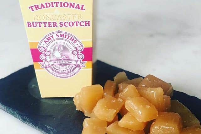 Traditional butterscotch is sold by Amy Smith Fudge.