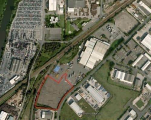 The area outlined in red where the incinerator will be positioned.