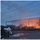 Crews have spent the night tackling a huge barn fire in Doncaster. (Photo: Askern Fire Station).