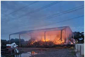 Crews have spent the night tackling a huge barn fire in Doncaster. (Photo: Askern Fire Station).
