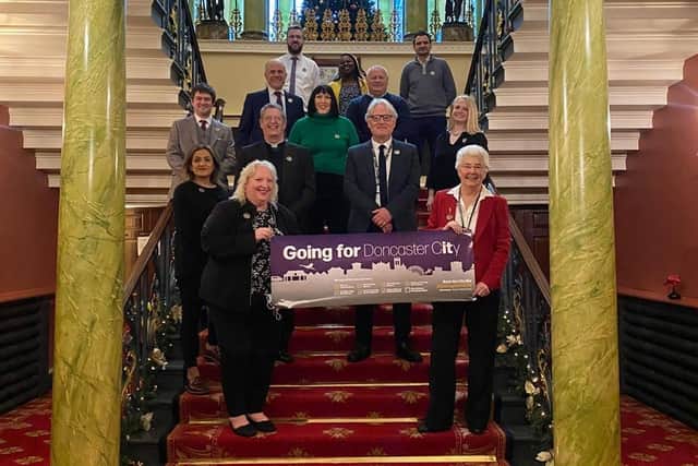 Representatives from Team Doncaster visited the Mansion House to mark the official city status bid submission date