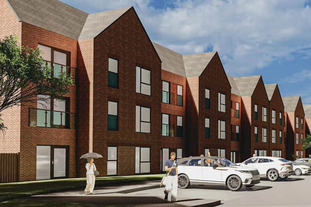 Artists impression of three storey retirement flats due to be built in Askern. Councillors had opposed the scheme.