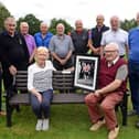 Deniz Moullali (pictured second from right on back row) during a presentation at Doncaster Golf Club.