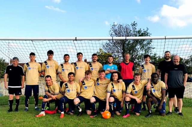 Stewart Olsen (back row, far right), from ORB Recruitment, with the FC Doncaster team