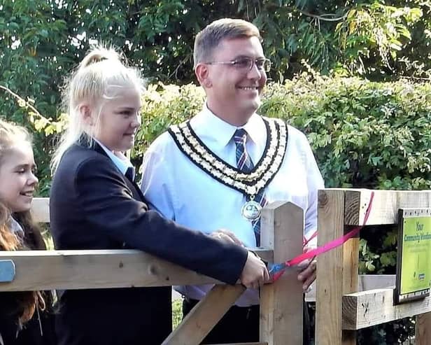 Coun Robert Reid with children from Edlington school Sir Thomas Wharton Academy back in 2018 when the project first launched.