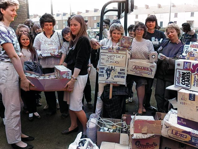 Women rallied to collect food parcels and ran soup kitchens for struggling miners in Doncaster.