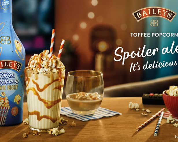 Coming to a sofa near you: make your movie night a blockbuster with Baileys Toffee Popcorn Movie Night, for a limited time only!
