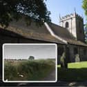 The village of Hooton Pagnell, and, inset, the nearby fields where an earth tremor is thought to have been centresd. Main Picture: National World. Inset picture: Google