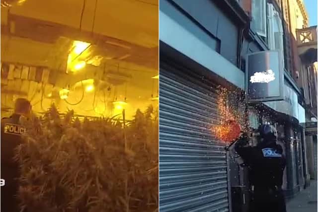 Police targeted the drugs factory in Scot Lane this morning.