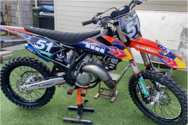 A cash reward has been offered for the bike.