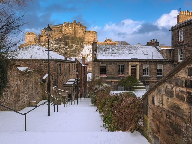 This picture of Edinburgh Castle was taken by Don Munro from the Vennel passageway, in the capital's Grassmarket.