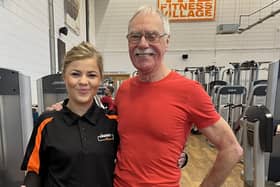 Barry with fitness instructor Maddy