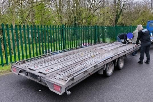 Seized Rear Trailer Stolen trailer seized and four speeding tickets issued in police day of ...