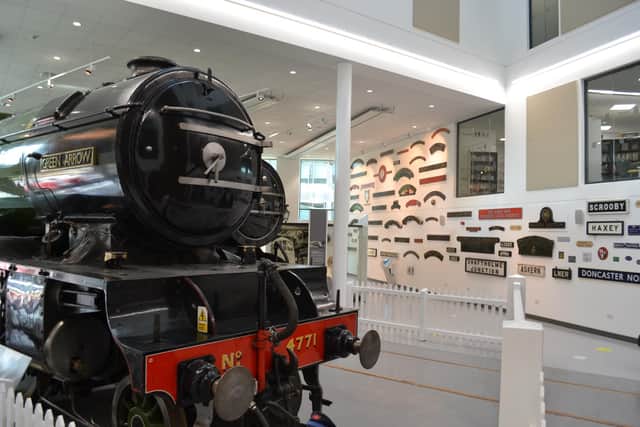 There are some famous trains on display.