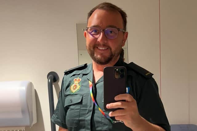 Adam Feast when he was a paramedic.