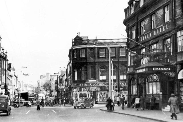 An old picture showing the Danum Hotel in Doncaster town centre