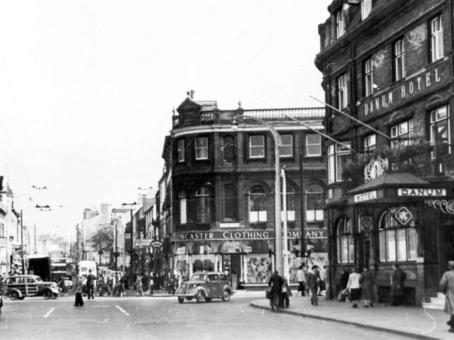 An old picture showing the Danum Hotel in Doncaster town centre