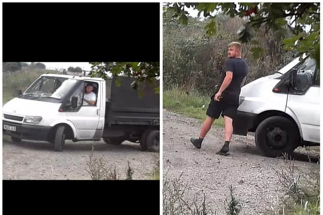 Council chiefs are keen to identify the two people caught on camera after flytipping in Doncaster.