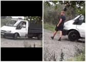 Council chiefs are keen to identify the two people caught on camera after flytipping in Doncaster.
