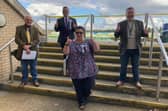 Coun Bev Chapman, second from right, pictured with, from the left, Andy Pickering, Rob Reid and Sean Gibbons