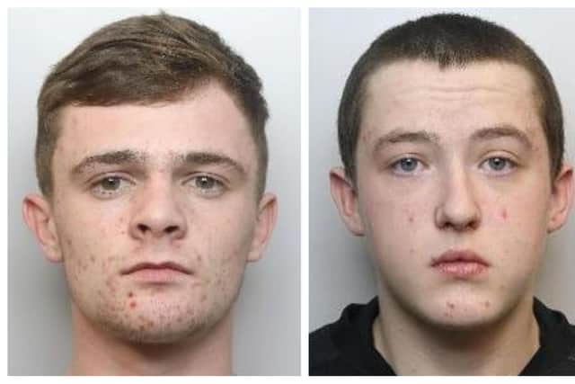Pictured is Jack Parkes, left, aged 21, of Arnold Crescent, Mexborough, who has been found guilty of murder, and Joe Anderton, right, aged 18, of Jubilee Road, Wheatley, Doncaster, who has been found guilty of manslaughter, after Lewis Williams was killed in a drive-by-shooting in Mexborough.