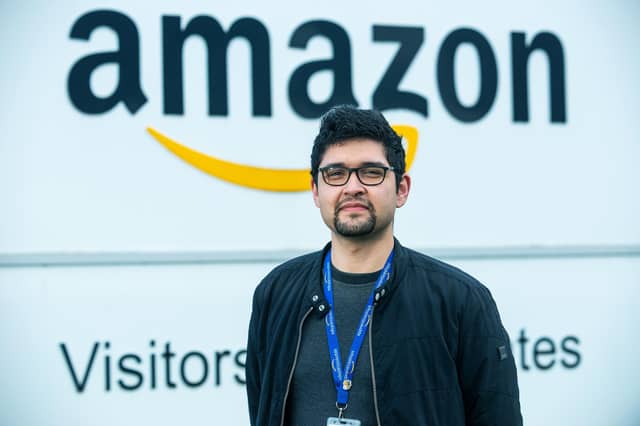 Amazon apprentice Emilio Calderon at LBA2, Doncaster.