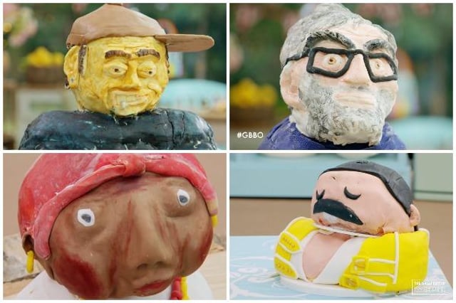 Bake Off celebrity cake busts
