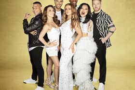 Cameron Lombard, Jowita Pryzstal, Max George, Maisie Smith, Rhys Stephenson, Nancy Xu and Neil Jones 