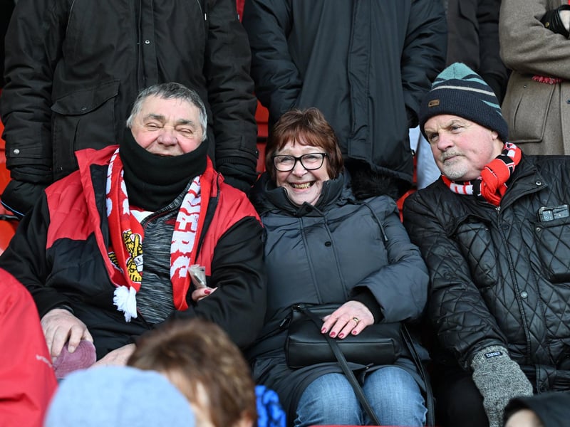 Doncaster Rovers fans watch the defeat at Walsall.