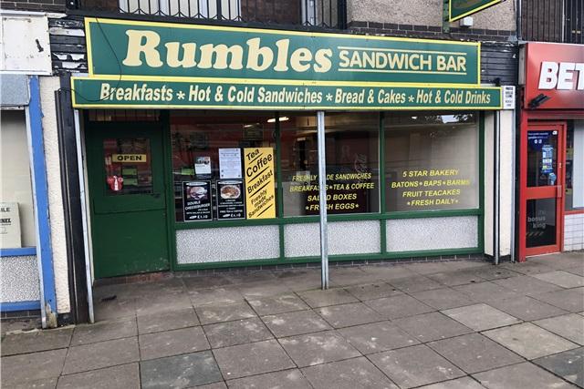Rumbles Sandwich Shop, a well-established sandwich shop - £35,000.