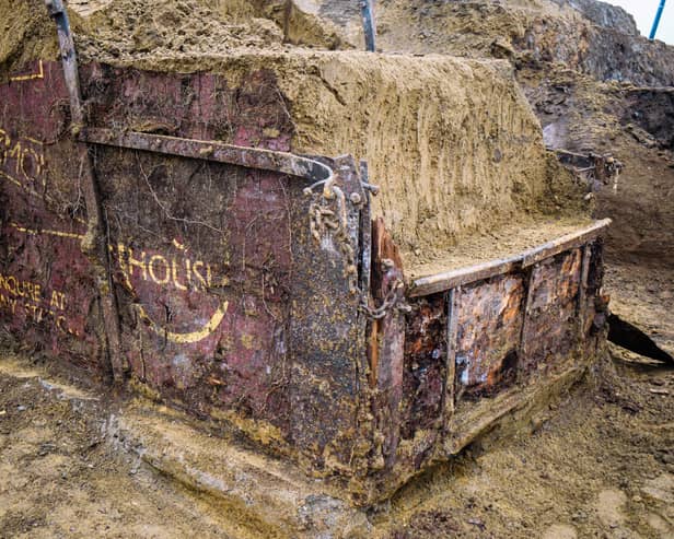 The LNER truck was found buried in Belgium.