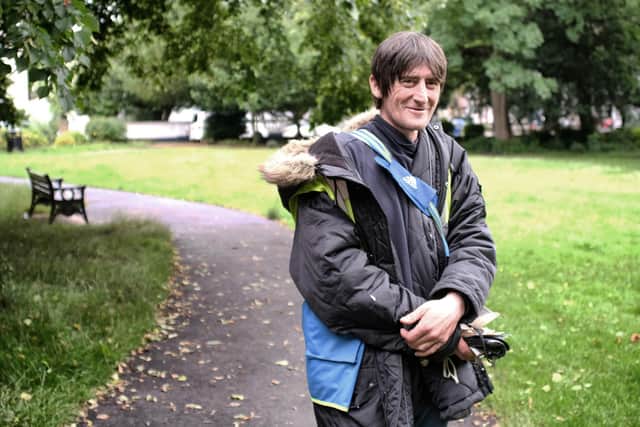 Will sold The Big Issue outside M&S on Baxter Gate. Photo: Andrew Lynch.