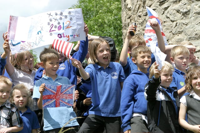 Bonsall School welcomes the Olympic Torch to the Heights of Abraham