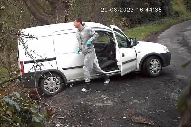 Lewis Stanford Briggs was caught on camera flytipping in Doncaster.