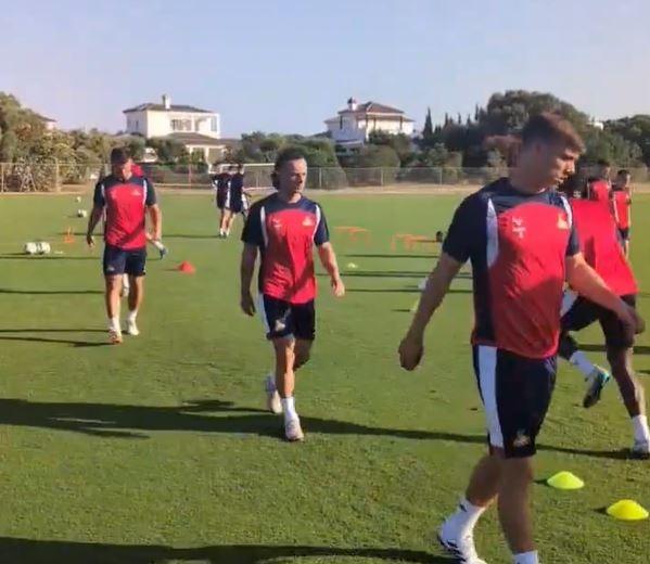 Doncaster Rovers players get to work at start of gruelling week-long Spanish training camp