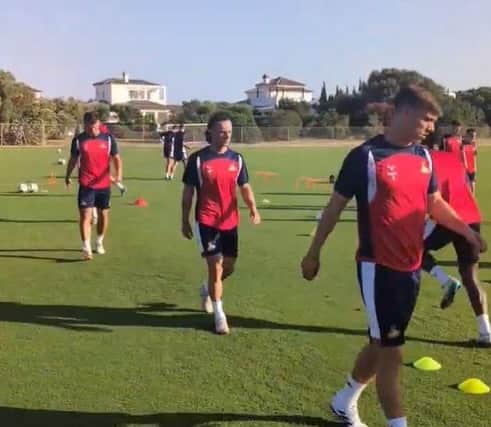 Rovers players feel the heat in Spain.