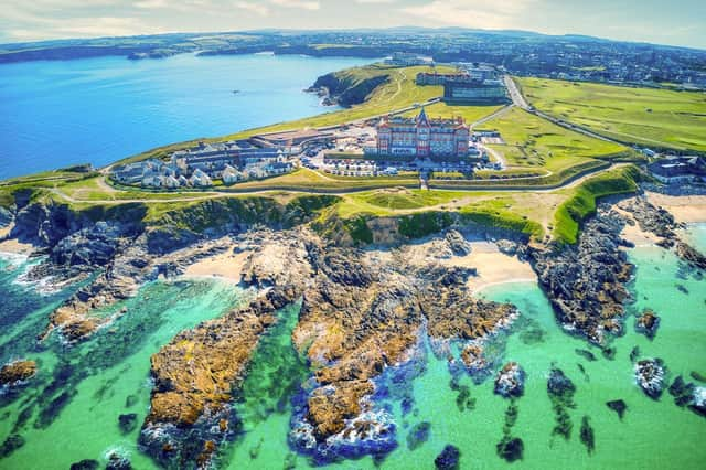 The Headland Hotel and Spa on world-famous Fistral Beach.