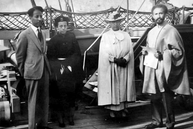 In 1936 the Emperor Haile Selassi (Right) visited HMS Victory.